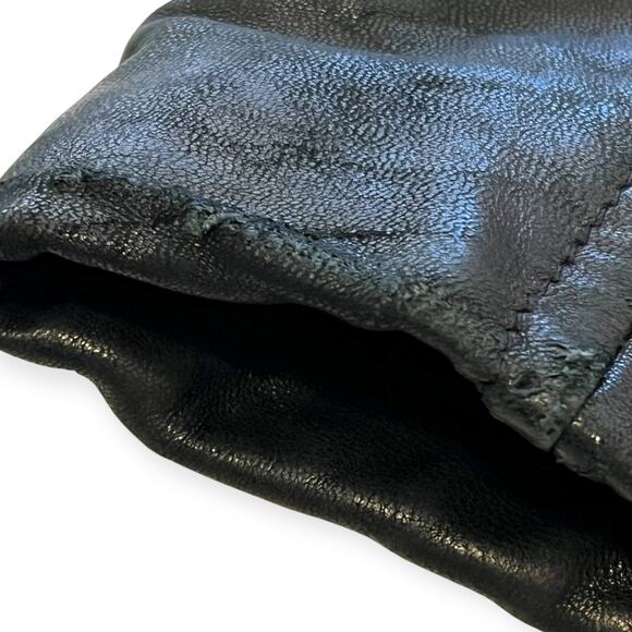 Jones New York Womens Leather Jacket Black Y2K Blazer Vintage - Picture 7 of 10